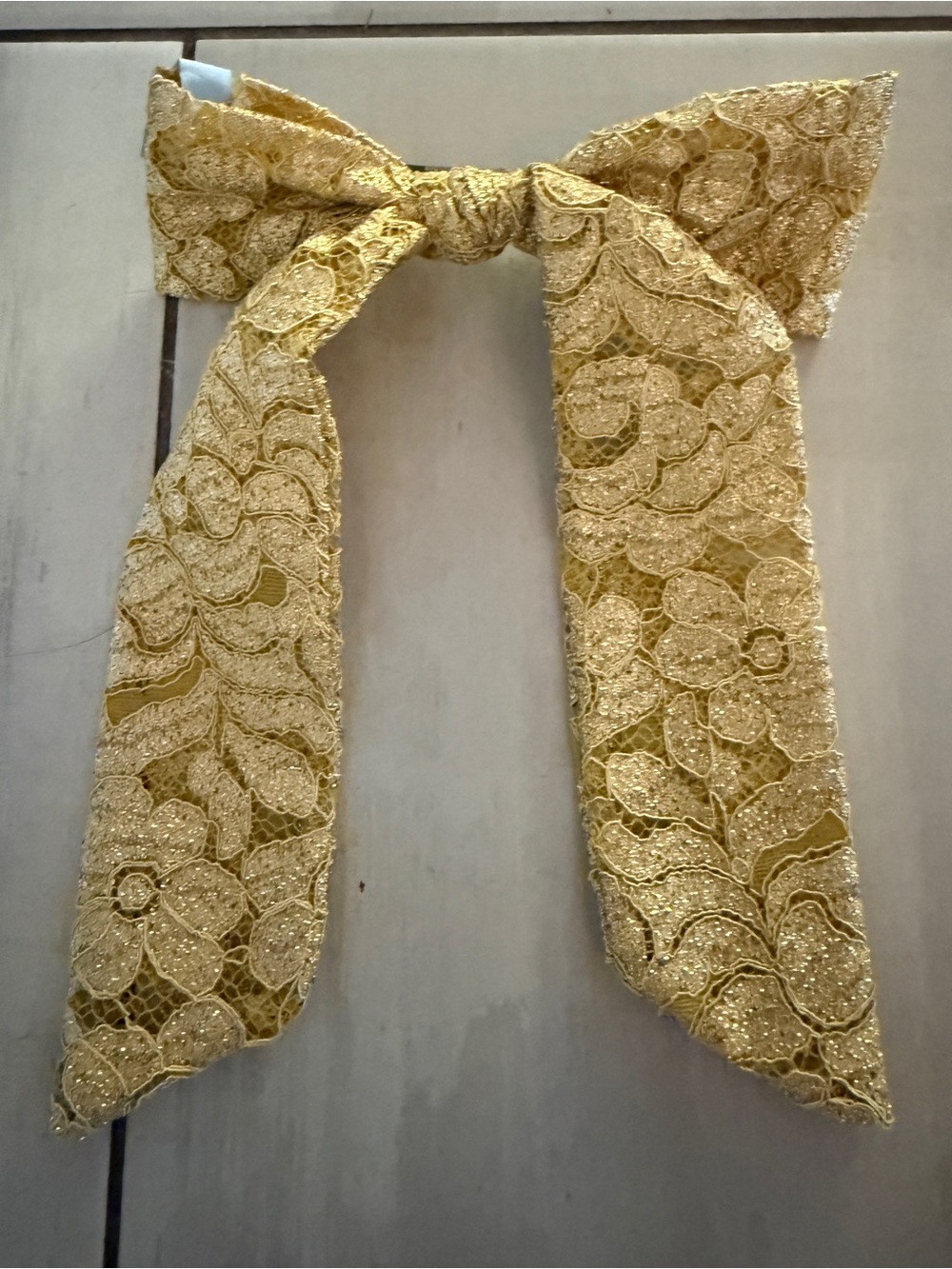 Hill House Gold Lace Bow Hair Barette